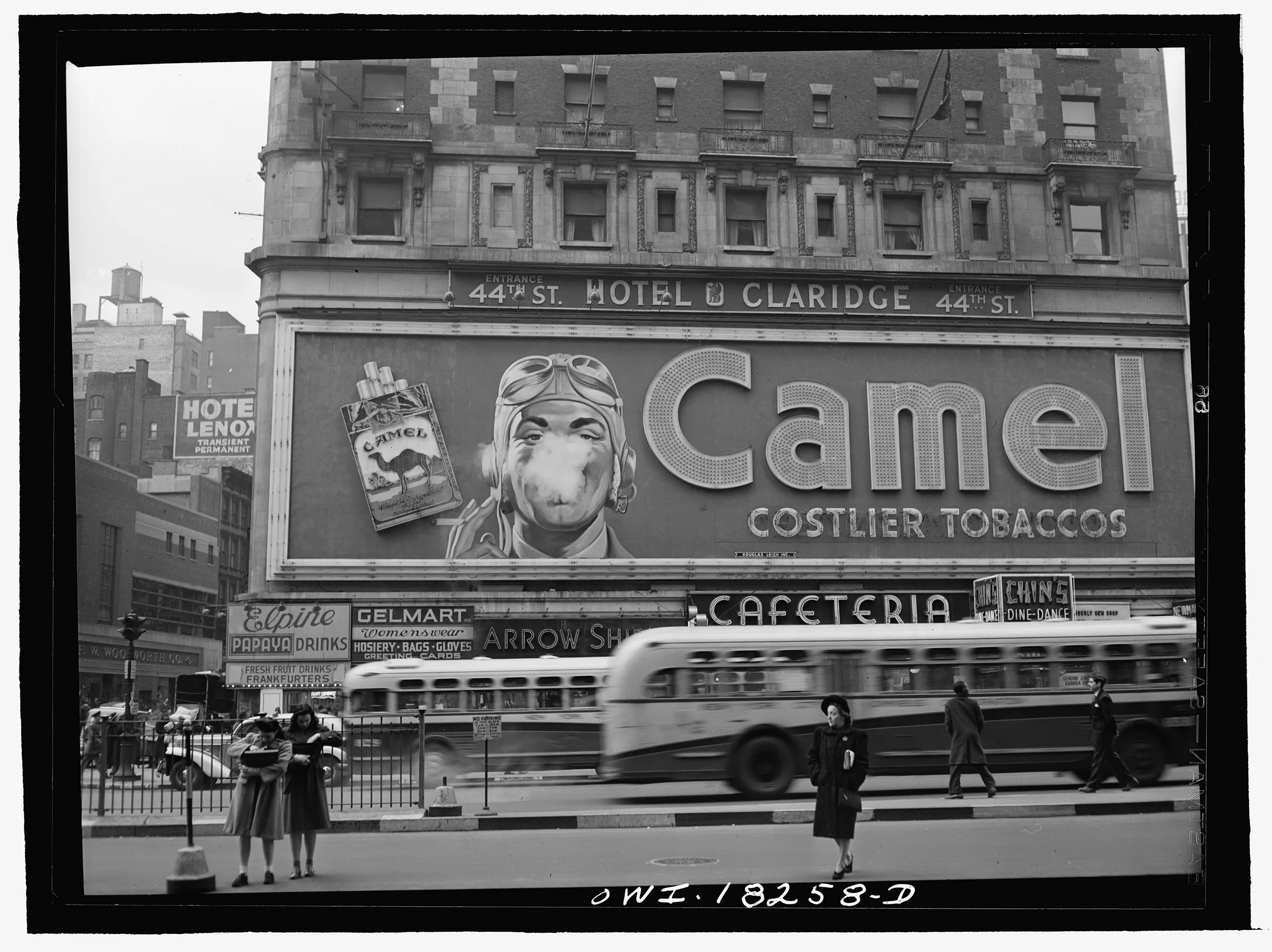 A vintage Camel cigarette billboard in Times Square